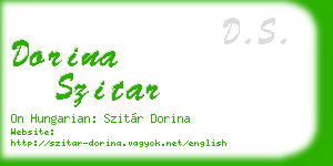 dorina szitar business card