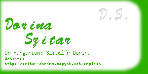 dorina szitar business card